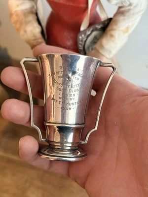 Coupe En Argent Massif Sam Mitchell Trophy & Golf Club & 1939 - Photo 1/4