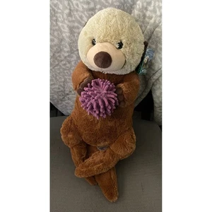 Fiesta Sea Otter Plush 26 InchesToy Floats with Purple Ball Stuffed Animal Kids - Picture 1 of 10
