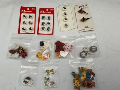 Kinder Neuheit Vintage Knöpfe Basteln Stricken Nähen 50 ca. verschiedene Designs - Bild 1 von 4