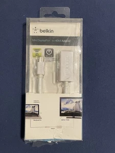 Belkin F2CD021eb White Mini DisplayPort To HDMI Adapter Plug-and-Play New - Picture 1 of 3