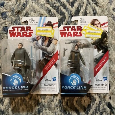 Lote de 3,75" figuras Star Wars The Last Jedi Rey Island Journey Jyn Erso Force Link Foto 1 de 4