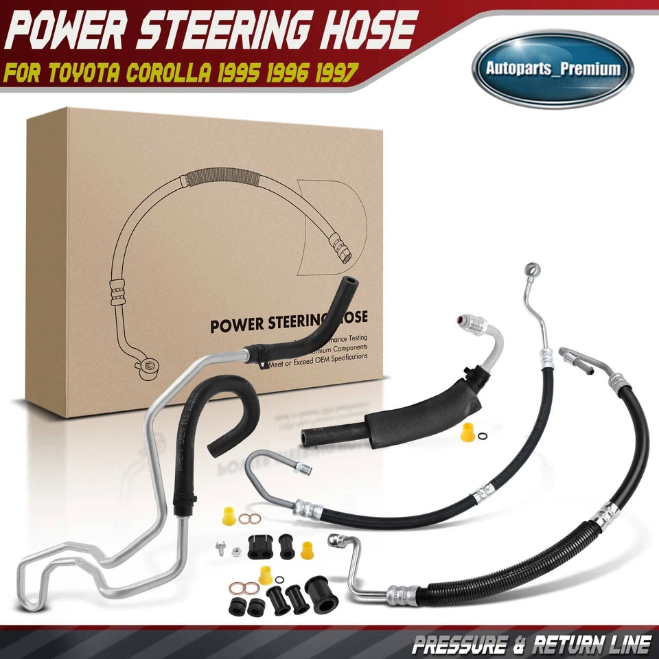 Conjunto de manguera de presión y retorno de dirección asistida para Toyota Corolla 1995-1997 Foto 1 de 4