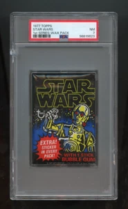 1977 Topps Star Wars 1st Series Wax Pack ( Black Wrapper ) PSA 7 NM /9823 - Picture 1 of 2
