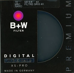 B+W 72mm XS-Pro MRC-Nano 802M Solid Neutral Density 0.6 Filter (2-Stop)  - Picture 1 of 4