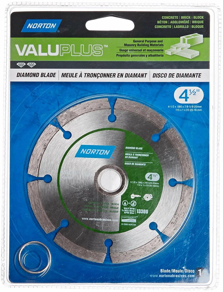 Hoja de diamante Norton Valuplus 4-1/2" x 0,080" (paquete de 1) 684099 Foto 1 de 1