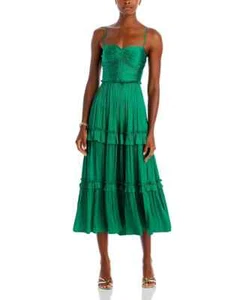 Aqua Green Ruched Top Midi Dress L7220 Womens Size XS - Picture 1 of 4
