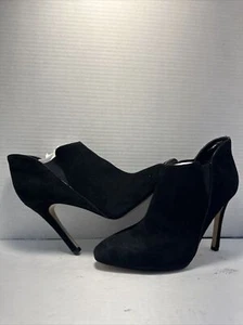 Audrey Black Ankle Boots Heeled Pumps 9M G-7 - Picture 1 of 4