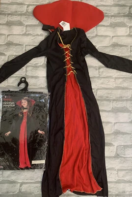 Victorian Vampire Girl's Halloween Costume Dress ONLY Child Size 4-6 small - Image 1 of 4