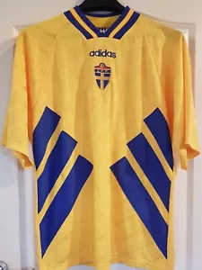 EURO '24 Schweden Sweden Sverige adidas 90s Rarität RARE Jersey Trikot XL NEW - Bild 1 von 6