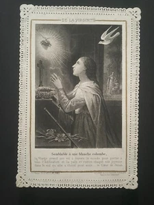 holy card santino merlettato canivet LETAILLE PL. 683 THE VIRGINITY. - Picture 1 of 2
