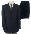 NEXT  SUIT 42 LONG BLACK Formal Jacket Trousers 36 W 31 L Wool Lycra Stretchy