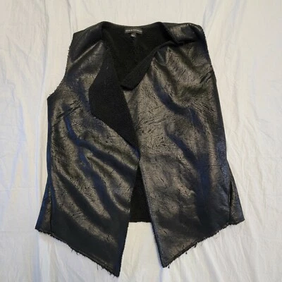 Chaleco Rock And Republic de piel sintética de gamuza para mujer grande negro Foto 1 de 4