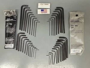 40 pc Craftsman 46677 Metric 46696 SAE Set Screw Hex Key Allen Wrench - V - USA - Picture 1 of 9