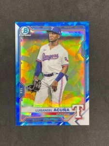 2021 Bowman Chrome Draft Luisangel Acuna Sapphire #BDC-81 Rangers/Mets - Picture 1 of 2