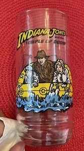 1984 Indiana Jones Temple Of Doom Vintage 7up Collector Glass - Picture 1 of 12