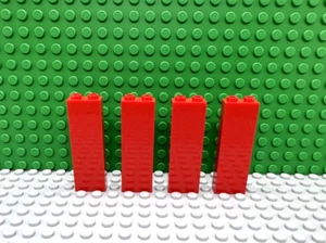 Lego 4 rote 1x2x5 Mauer Stein Block Burg NEU - Bild 1 von 1