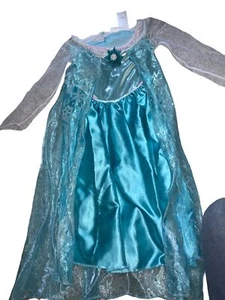 Disney's Frozen Classic Elsa Film Inspired Fashion Dress with Intricate Cape - Picture 1 of 8
