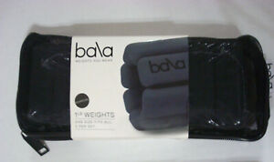 New NIB BALA Bangles Wrist Ankle Weights Charcoal Gray Pilates Workout Strength 