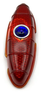 1949-50 Ford Tail Light Red Glass with Blue Jewel, 6.5” x 2.1”, Great Condition - Picture 1 of 10