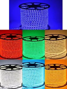 LED Strip 220V 240V 5050 SMD IP67 Waterproof Lights Rope RGB White Blue UK plug - Picture 1 of 13