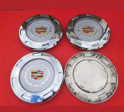 4PCS New 07-14 CADILLAC ESCALADE COLORED Replacement" WHEEL CENTER CAPS 9596649 - Image 1 of 2