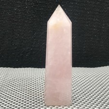284G Natural beauty quartz stone Powder crystal pillar treat healing C957