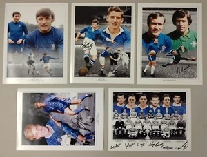 Chelsea Football Legends Hand Signed Package of 5 12x16 Photographs. - Picture 1 of 5