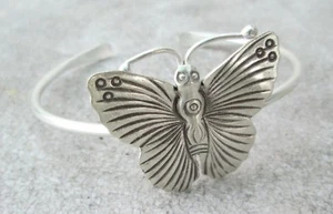 NiCe! Karen Hill Tribe 925 Silver Adjustable Bracelet Butterfly Design - Picture 1 of 3