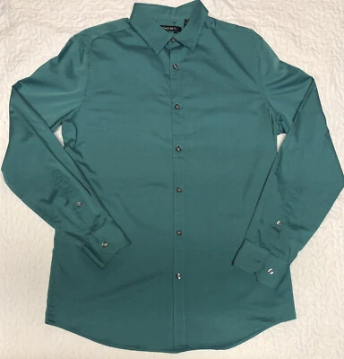 AXIST MENS DRESS SHIRT, Medium, Green, Nice Dress Shirt. - Image 1 of 3