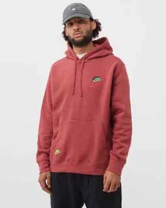 NEW NIKE AIR SWOOSH HOODY HOODIE TOP JACKET CLASSIC 80'S LOGO FLEECE PULLOVER - Picture 1 of 12