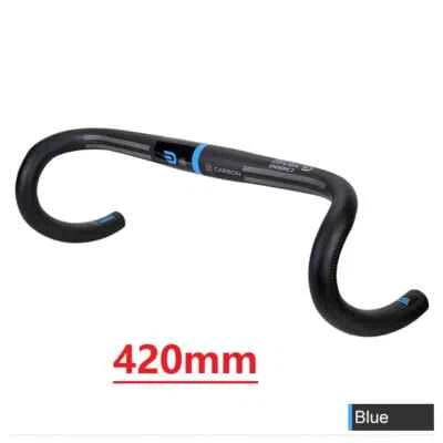 Manillar completo de fibra de carbono para bicicleta de carretera 31,8 mm 400/420/440 mm barra de caída Foto 1 de 4