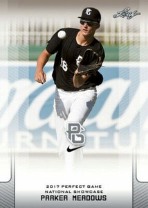 PARKER MEADOWS 2017 LEAF "1ST EVER PRINTED" PERFECT GAME ROOKIE CARD #064! 
