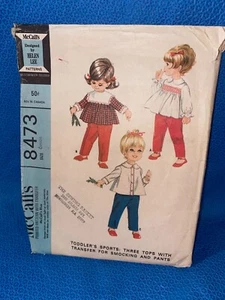 McCalls Sewing Pattern Girls Top and Pants Size 6 Months Cut 8473 - Picture 1 of 4