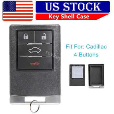 For 2008 2009 Cadillac CTS DTS Remote 4Button Key Fob Case Shell OUC6000066 - Image 1 of 4