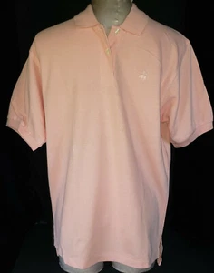 NWT Brooks Brothers Mens Short Sleeve Polo Shirt Size Small Peach Orange - Picture 1 of 6