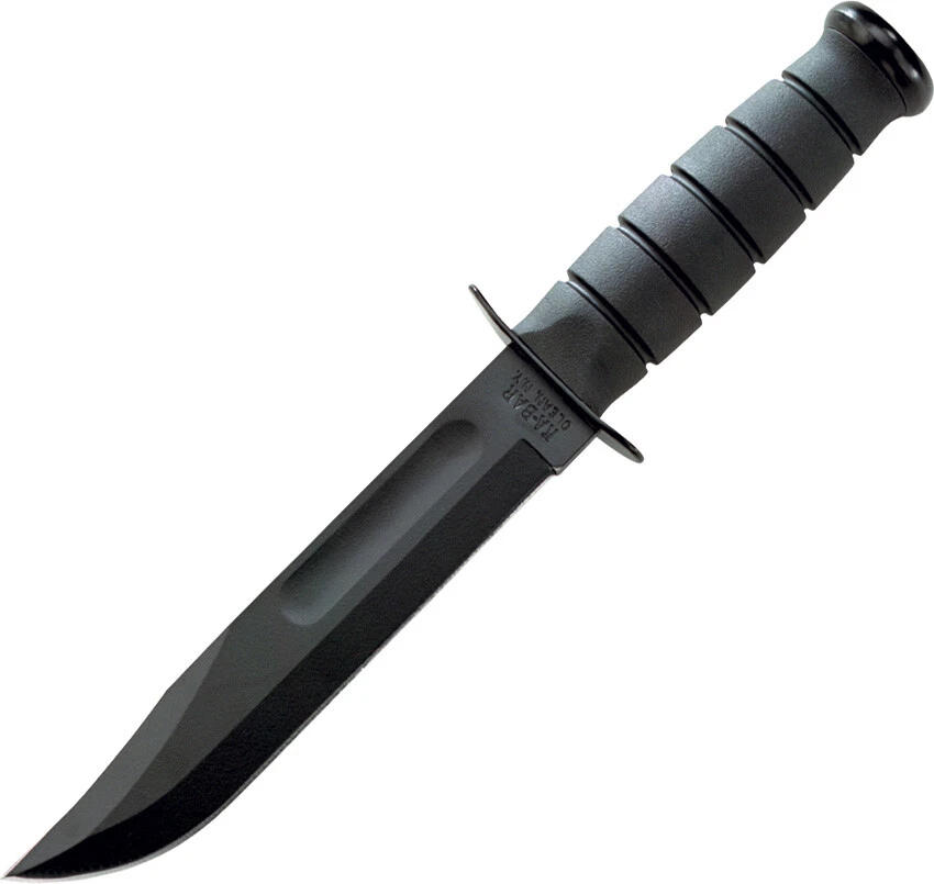 Ka-Bar USA Fighting Knife 1095 Carbon Steel Black 12" Fixed Blade 1213 - Image 1 of 1