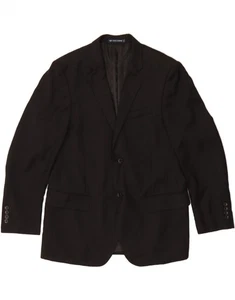 DOCKERS Mens 2 Button Blazer Jacket UK 40 Large Black Wool AF01 - Picture 1 of 3