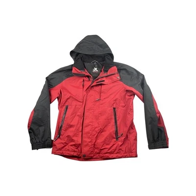 ZEROXPOSUR Red Black Hooded Ski Snowboard Jacket Men's Size Medium - Image 1 of 4