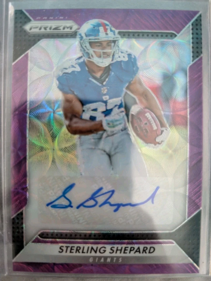 STERLING SHEPARD 2016 Panini Prizm фиолетовый прицел с автографом /99 карточка дебютанта RC PWE - Изображение 1 из 1