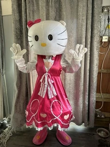 Hello Kitty Adult Mascot Costume Fancy Dress for Kids, Halloween Party - Picture 1 of 5