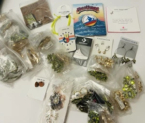 New With Tags Lot Dogeared Necklace Brooches Earrings Rings Flea Market  - Picture 1 of 5