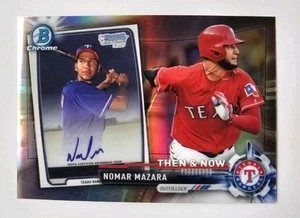 2017 Topps Chrome #BTN-3 Nomar Mazara Bowman Chrome Then & Now Card - Picture 1 of 2