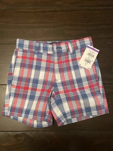 BROOKS BROTHERS Boys Multi Plaid Chino Shorts Size 4. We ship fast. - Picture 1 of 3