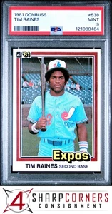 1981 DONRUSS #538 TIM RAINES RC EXPOS HOF PSA 9 - Picture 1 of 8