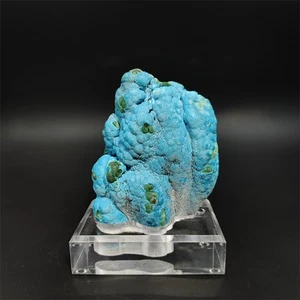 Muestra mineral de cuarzo de malaquita natural de 1,76 lb cristal Reiki decoración del hogar + soporte - Imagen 1 de 9