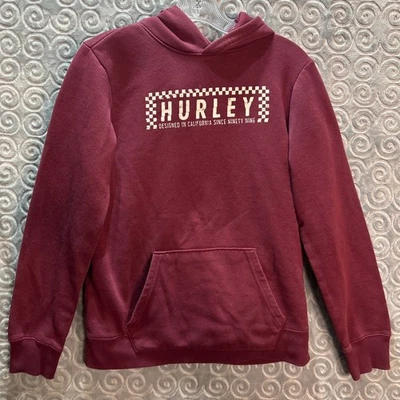 Niños Hurley Borgoña Gráfico Sudadera con Capucha Manga Larga Pullover Informal Talla XL 18-20 Foto 1 de 4
