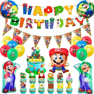 Suministros para fiestas de Super Mario: 44 piezas de de decoraciones de cumpleaños - Bild 1 von 11