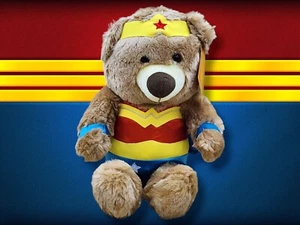 Six Flags Theme Park Justice League Wonder Woman 18" Stuffed Plush Bear w/Tags! - Picture 1 of 6