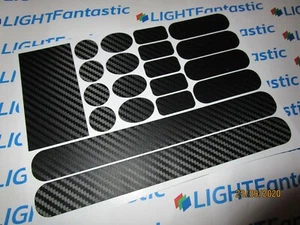 2x Set Patch Fibra di Carbonio Telaio Forcella Chainstay Protezione Sfregamento Adesivo Bici - Foto 1 di 7