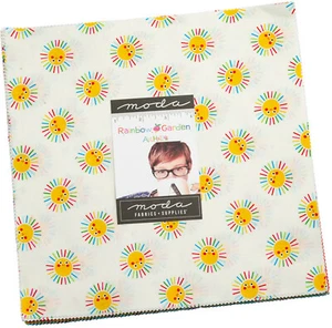 Rainbow Garden Moda Layer Cake 42 100% Cotton 10" Precut Quilt Squares - Picture 1 of 2